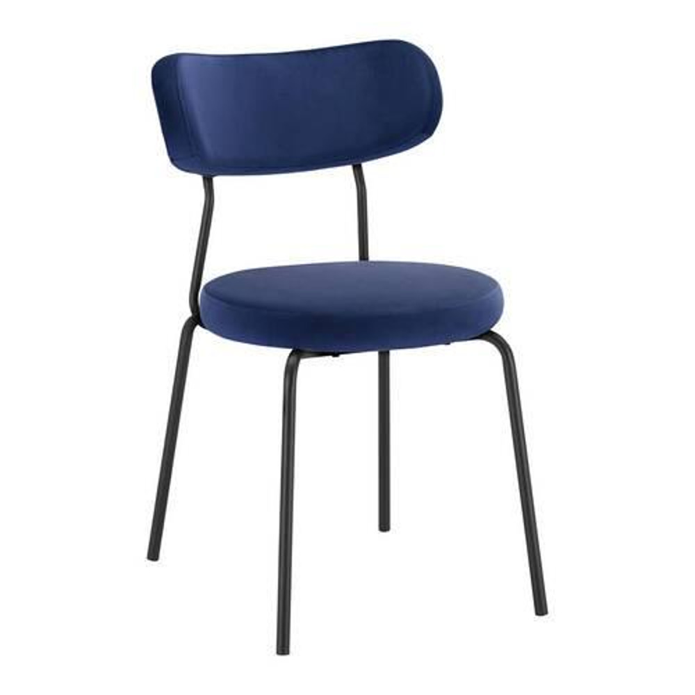 Sametová Židle Lea Modrá