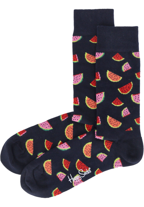 Happy Socks® Socken, Wassermelonen, für Damen und Herren, Schwarz, 36-40