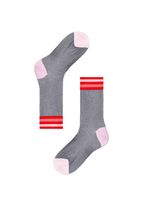 Happy Socks® Socken, gemustert, für Damen, schwarz/ hellrosa, 36-38