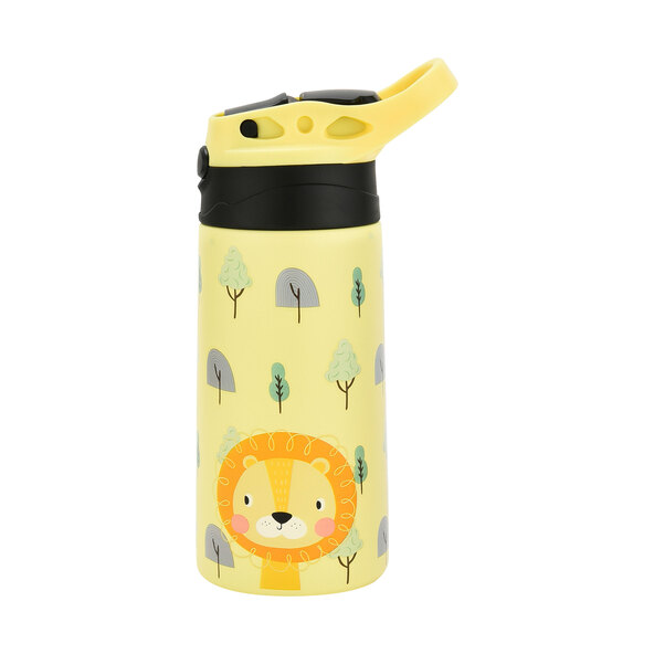 BTS Trinkflasche mit Tiermotiv, Löwe
