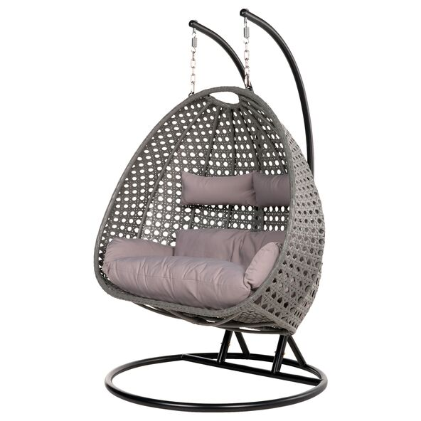 Polyrattan-Hängesessel Twin, grau