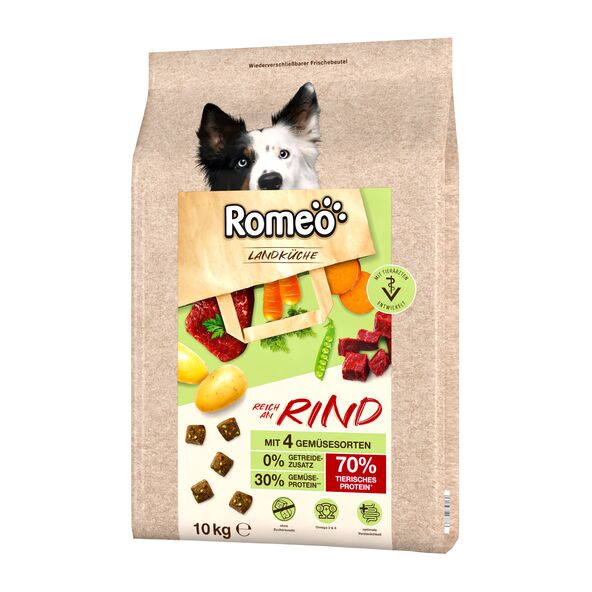 Hunde-Trockenfutter Landküche Rind, 10 kg