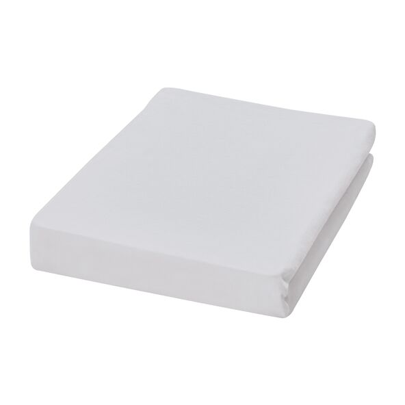 Feinbiber-Spannbetttuch 140-150 x 200 cm, silber