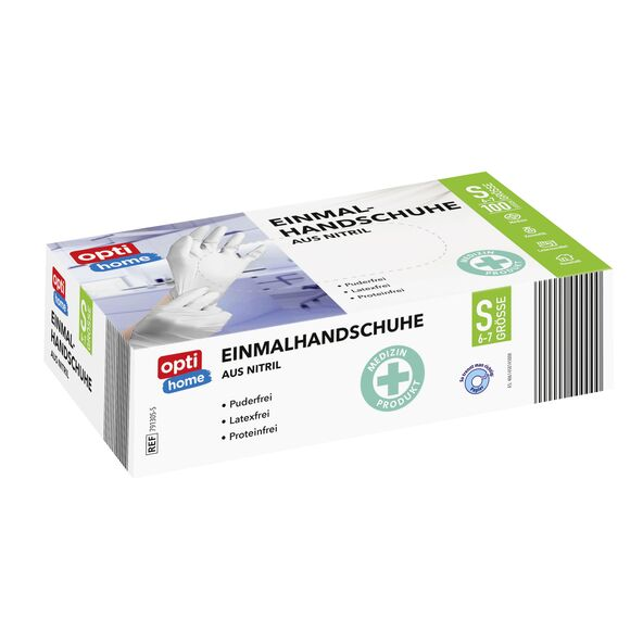 Einmalhandschuhe Nitril, weiß, Größe S