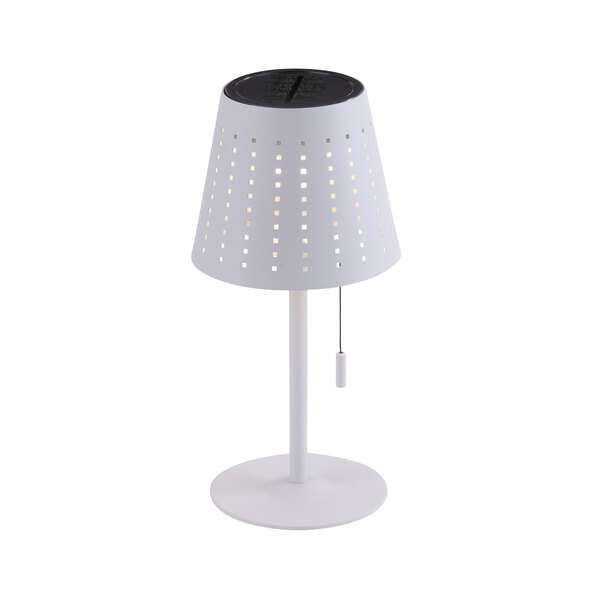 LED Akku-Solar-Tischleuchte Mandy, weiß