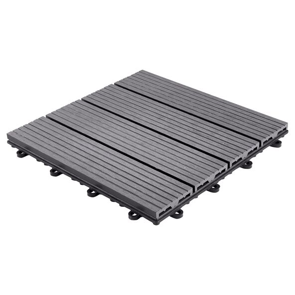 WPC-Holzfliesen Bavaro, 3m²-Paket, anthrazit