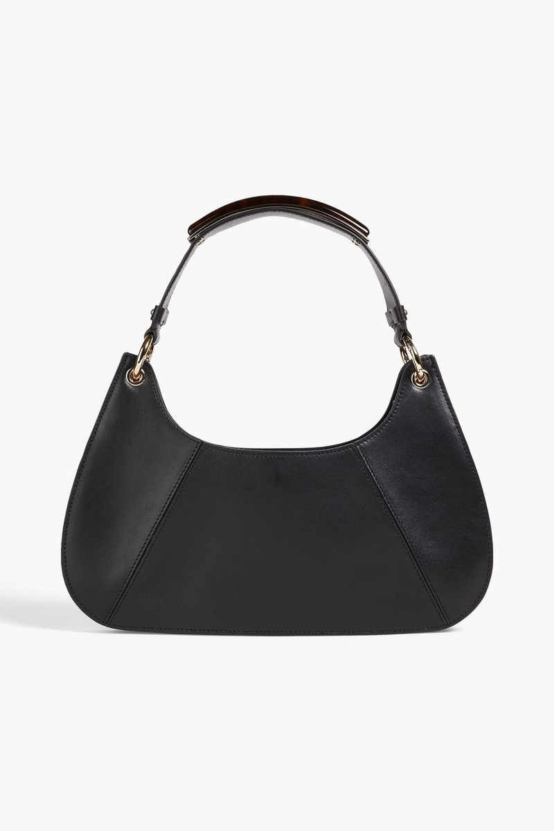 alberta ferretti - leather shoulder bag - black - onesize