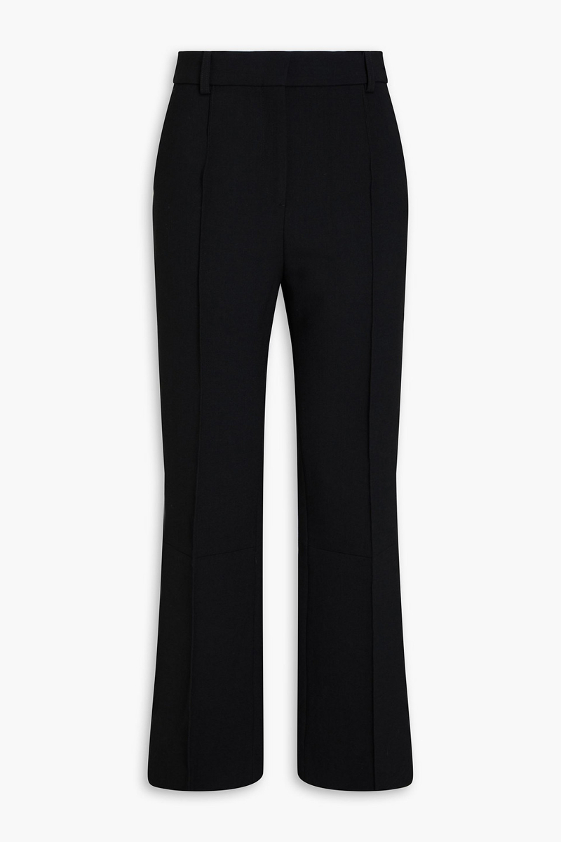 victoria beckham - crepe flared pants - black - uk 4