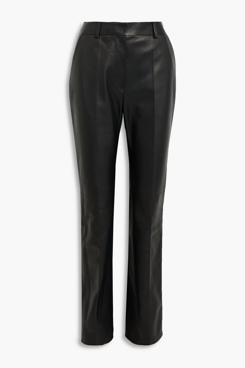 veronica de piante - mick leather straight-leg pants - black - it 42