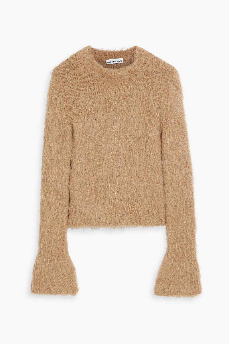 rabanne - alpaca-blend sweater - brown - s