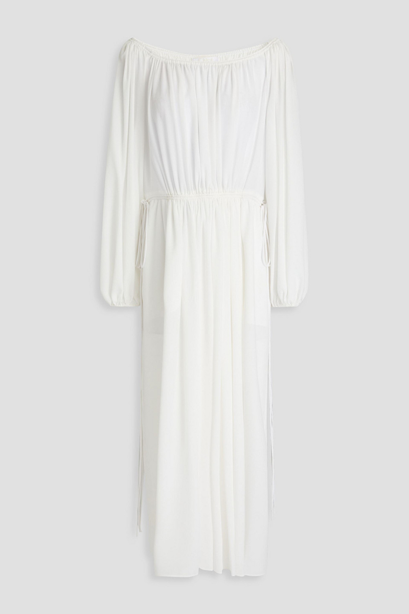 Chloé - Silk crepe de chine midi dress - White - FR 40