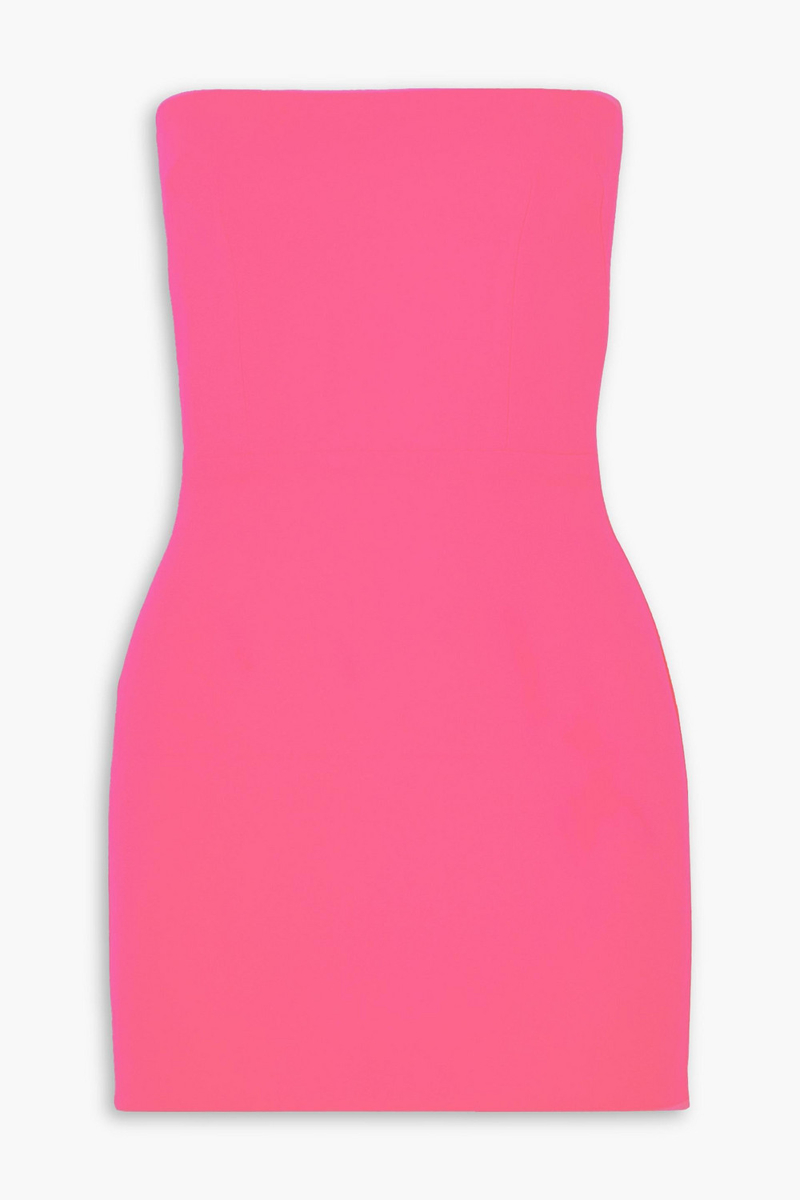 Alex Perry - Strapless neon crepe mini dress - Pink - UK 14