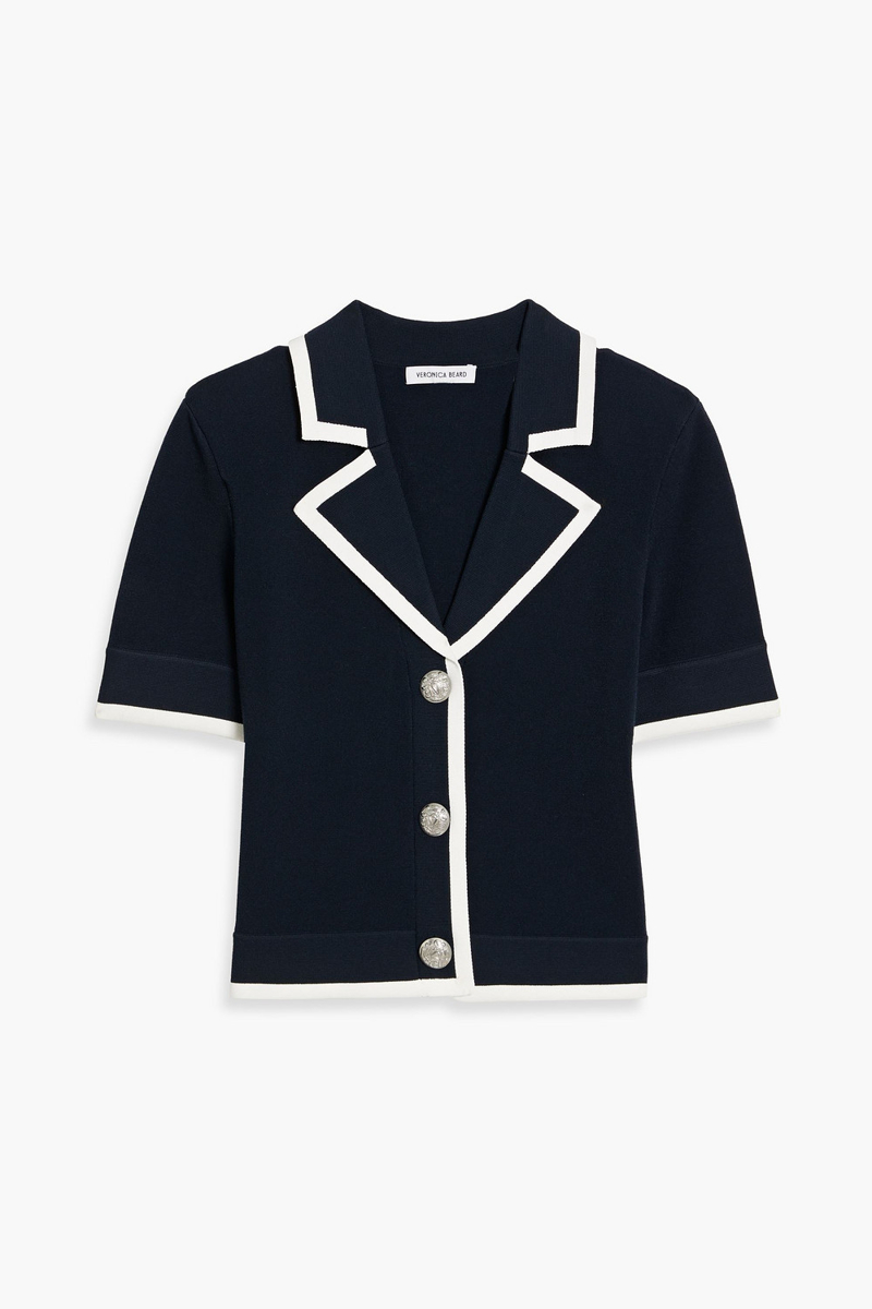 veronica beard - stovall knitted jacket - blue - xs