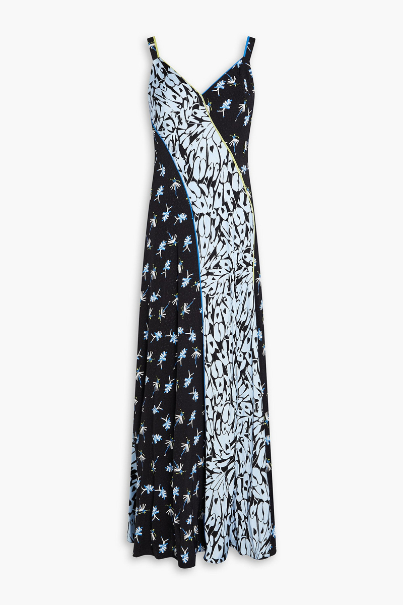 Diane von Furstenberg - Ozzie printed jacquard maxi slip dress - Black - US 2