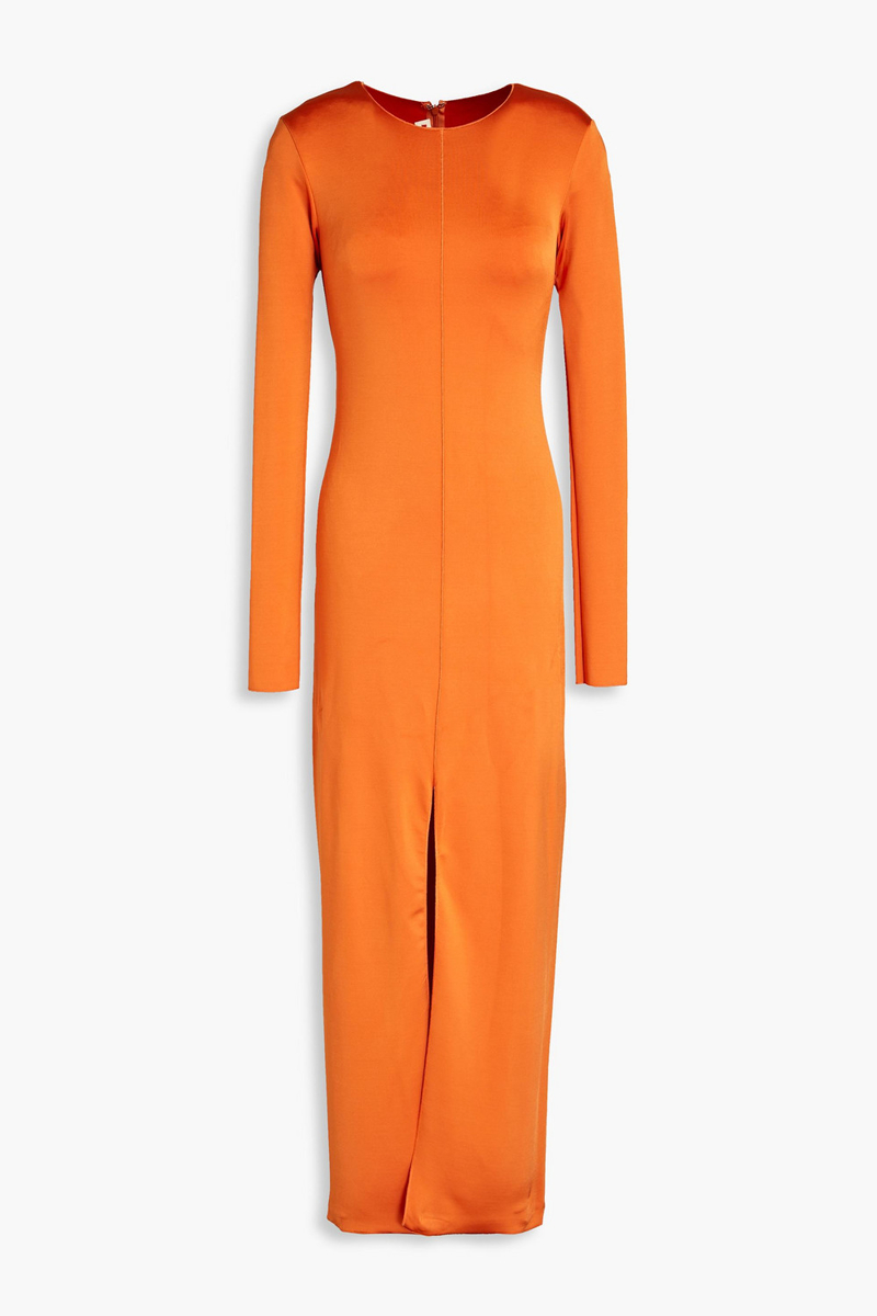 Marni - Satin-jersey maxi dress - Orange - IT 40
