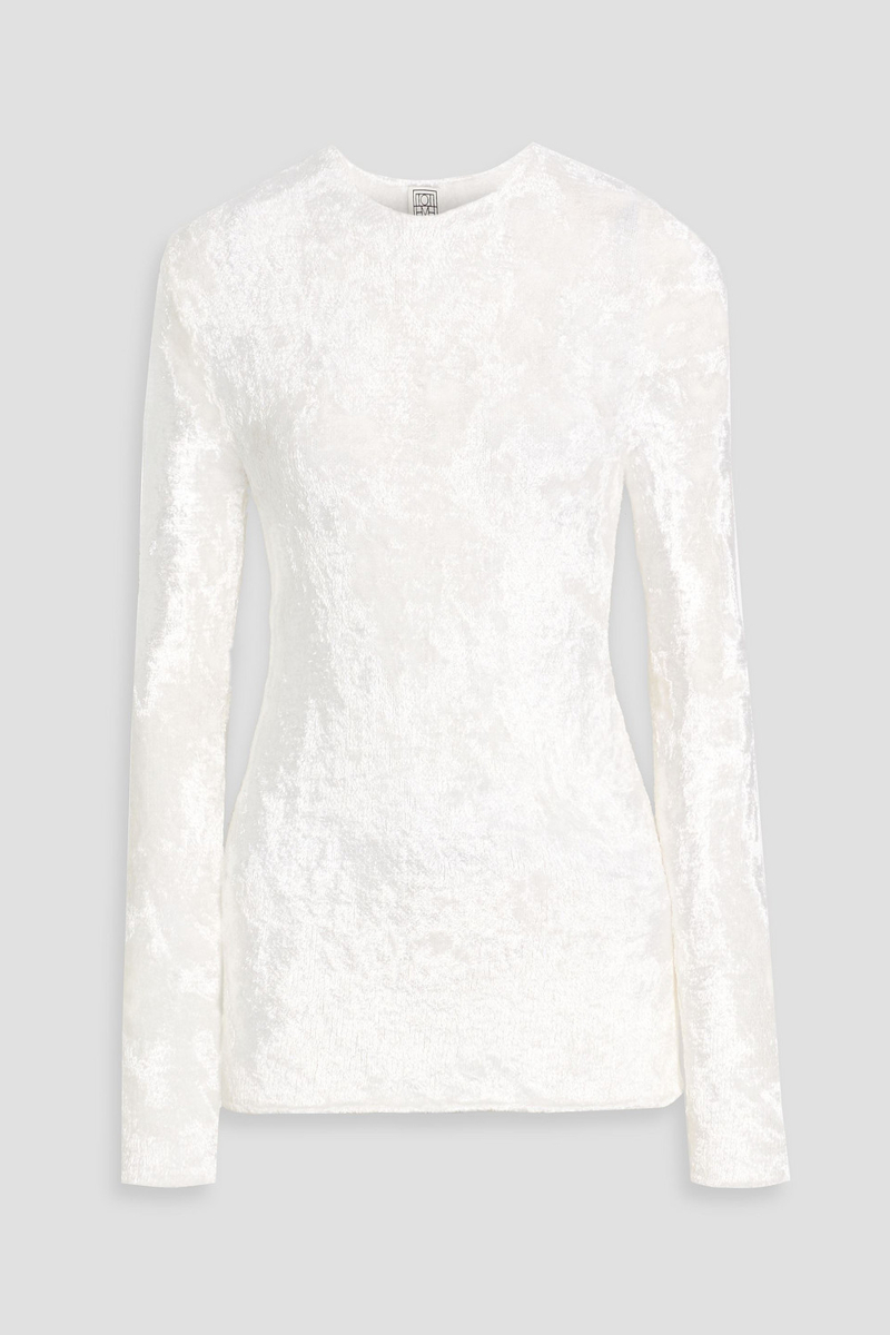 toteme - chenille sweater - white - xxs