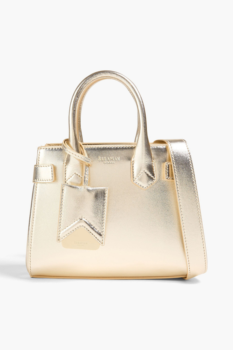 serapian - meliné mini metallic leather tote - metallic - onesize