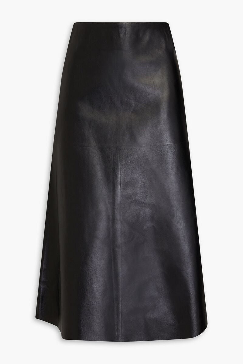 Chloé - Leather midi skirt - Black - FR 38