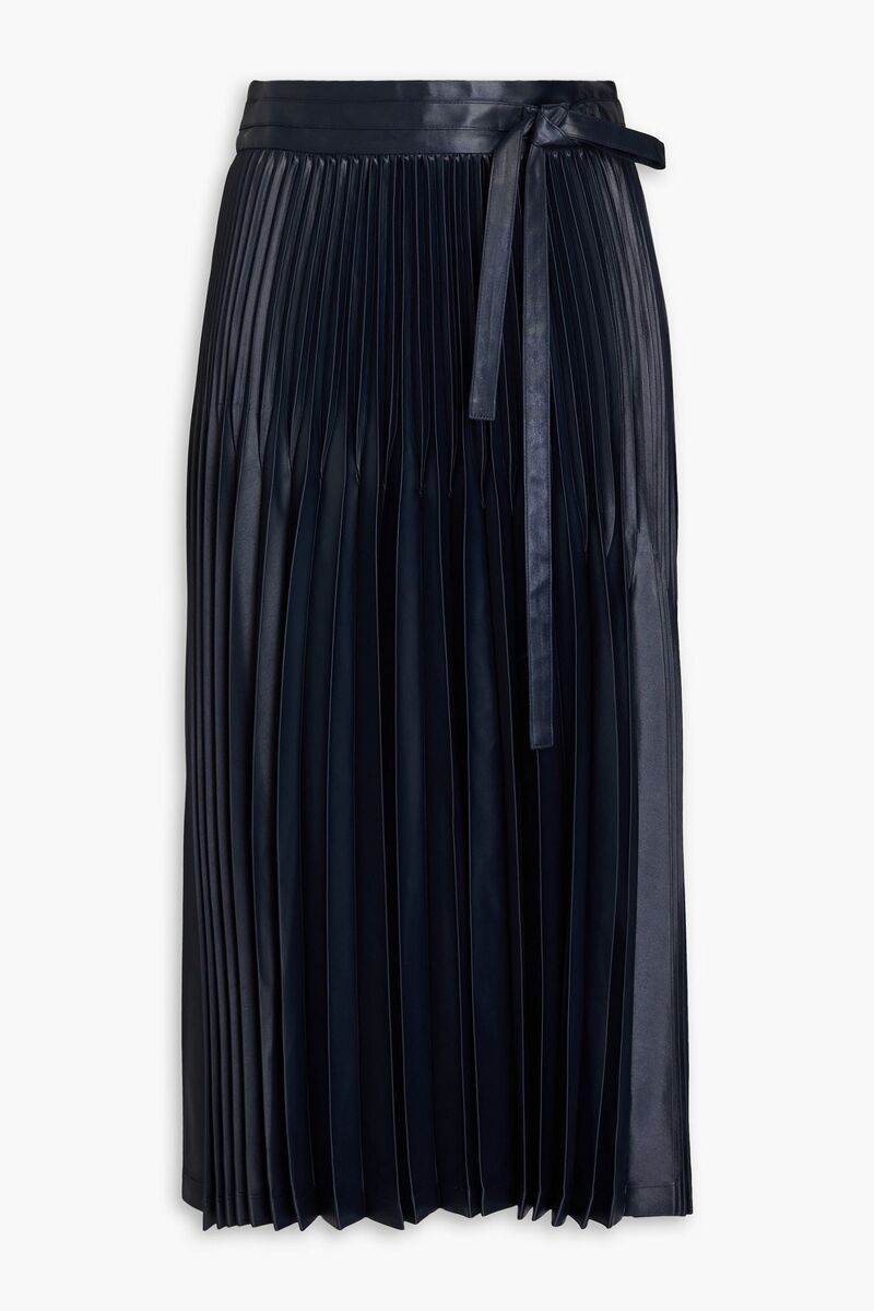 3.1 Phillip Lim - Chintz pleated satin midi skirt - Blue - US 10