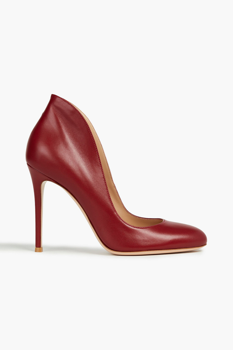 Gianvito Rossi - Leather pumps - Burgundy - EU 39.5