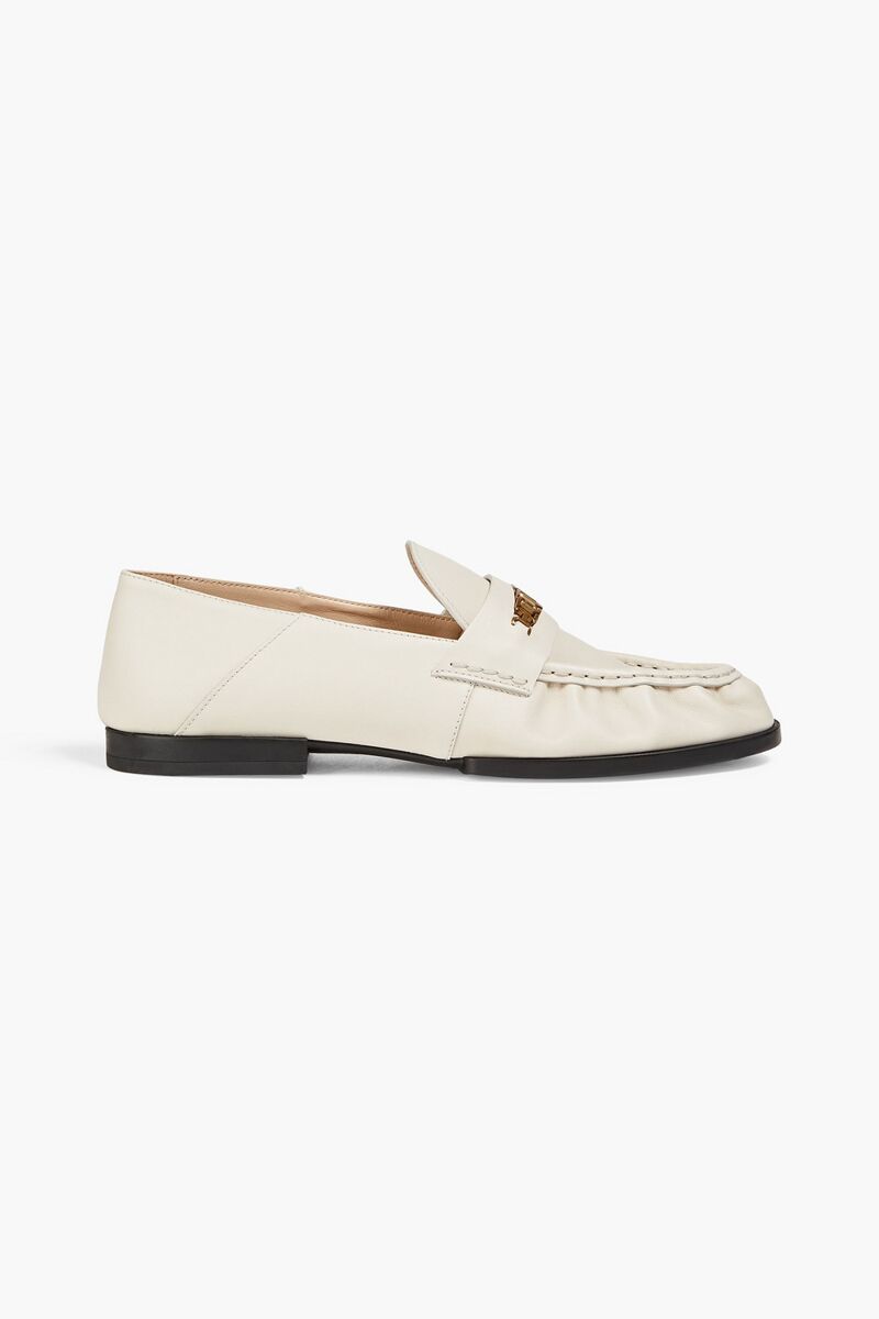 Tod's - Embellished leather loafers - White - EU 35.5