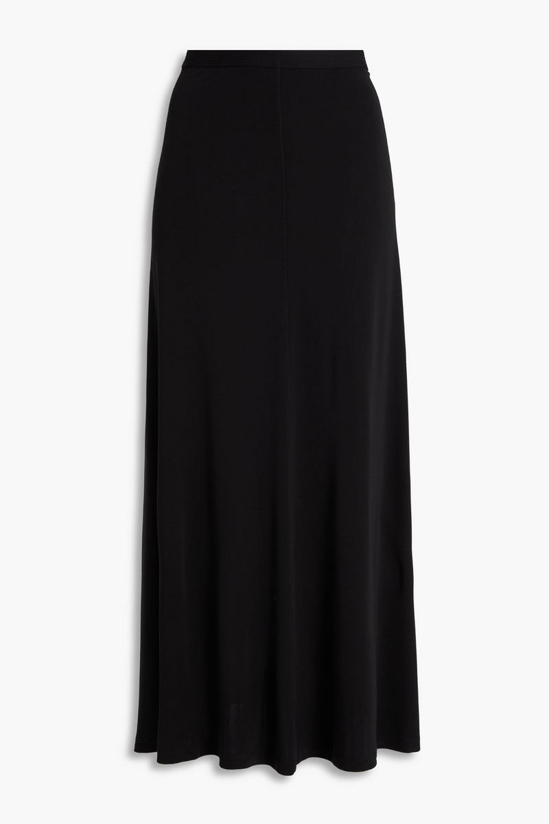 toteme - stretch-jersey midi skirt - black - xxs