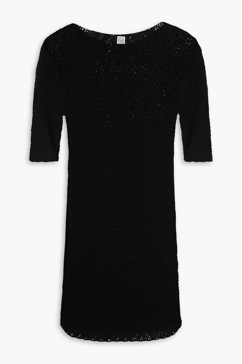 toteme - crochet-knit top - black - xxs