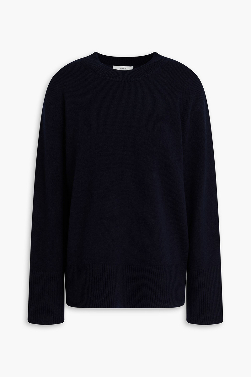 vince. - wool and cashmere-blend sweater - blue - s
