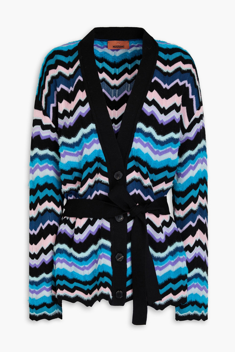 missoni - brushed crochet-knit cardigan - multicolor - it 40