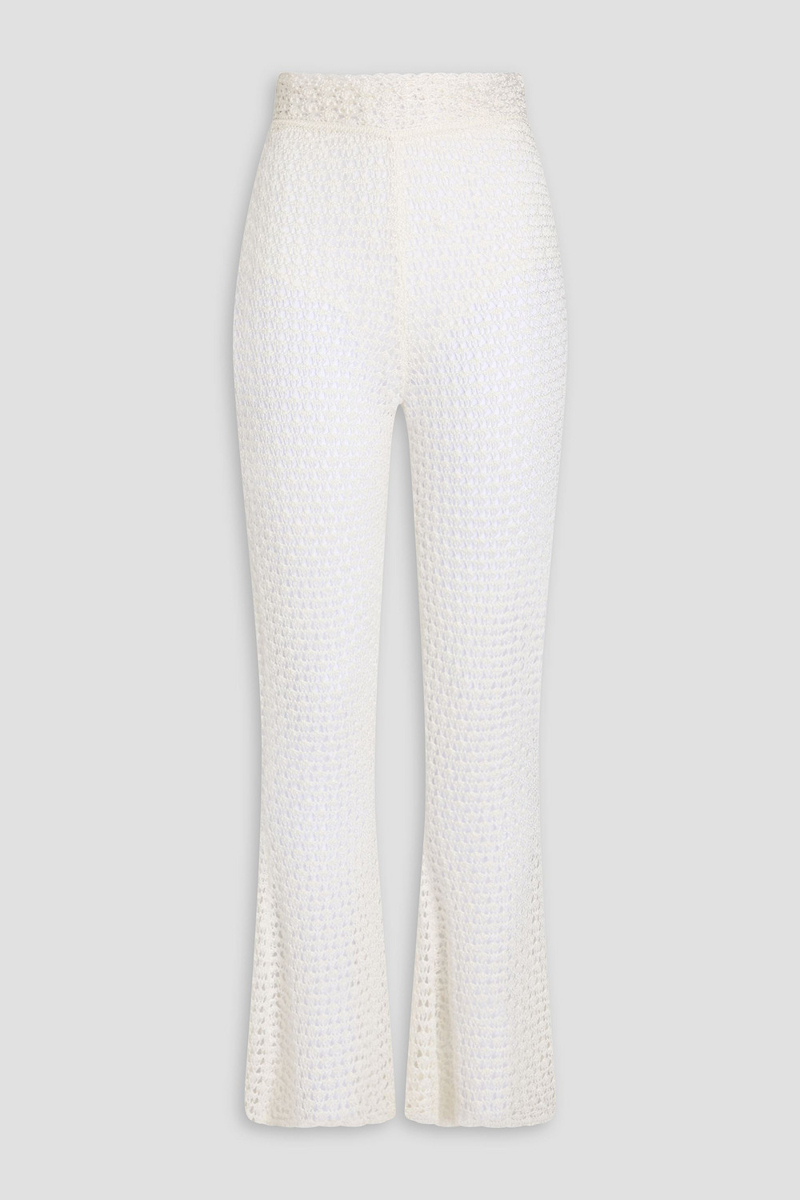 zimmermann - crochet flared pants - white - 0