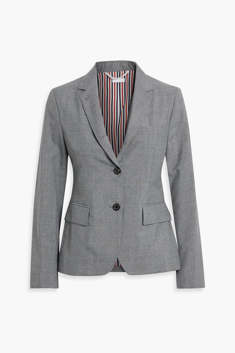 thom browne - wool-blend blazer - gray - it 44