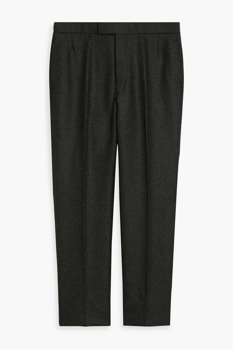 Thom Browne - Tapered wool-tweed pants - Gray - 3