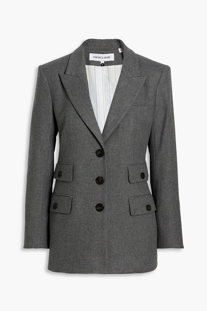 veronica beard - nalani dickey flannel blazer - gray - us 00