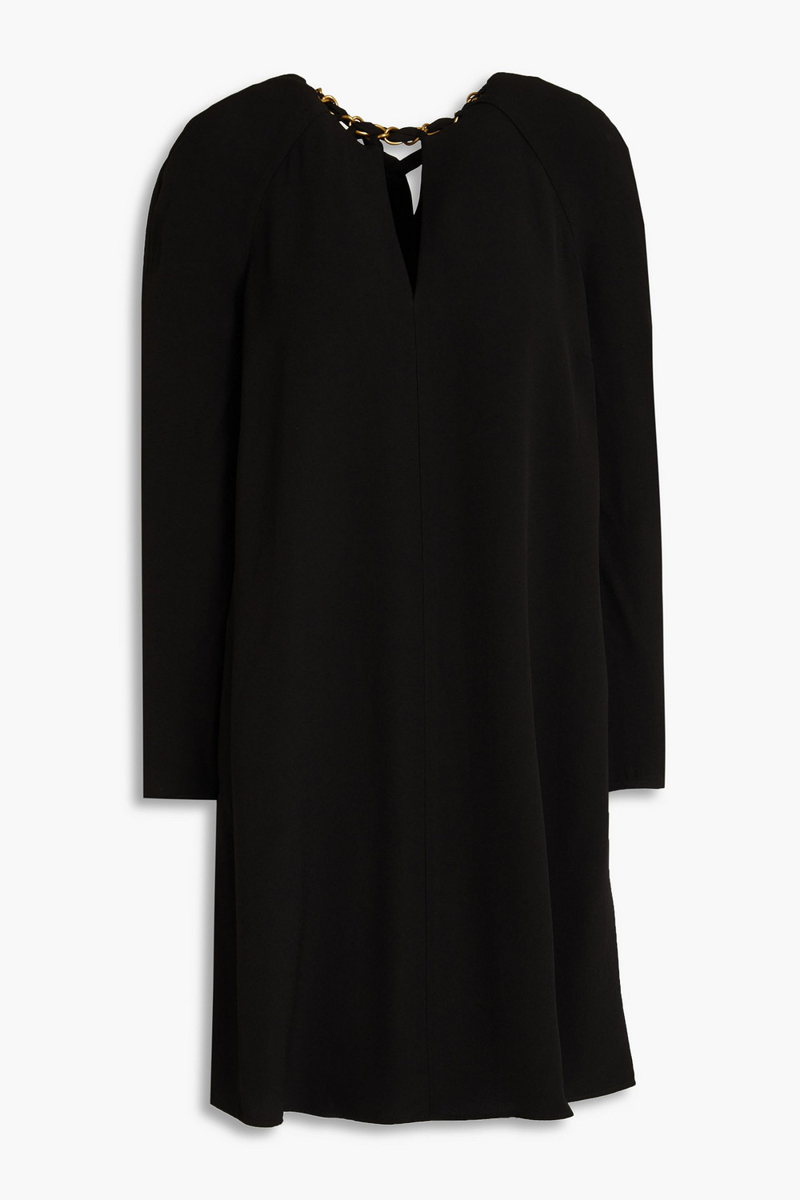 zimmermann - chain-embellished crepe mini dress - black - 00