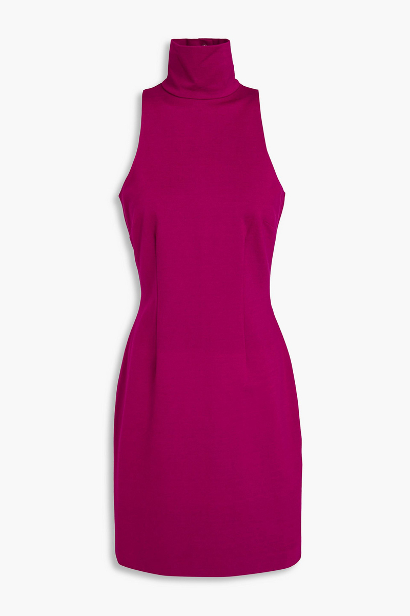 Sara Battaglia - Jersey turtleneck mini dress - Purple - IT 40