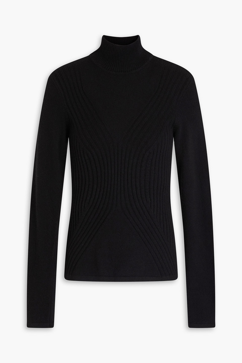 alberta ferretti - wool and cashmere-blend turtleneck sweater - black - it 38