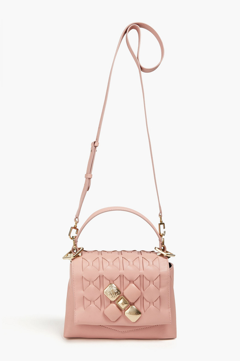 Serapian - 1928 small embellished woven leather tote - Pink - OneSize