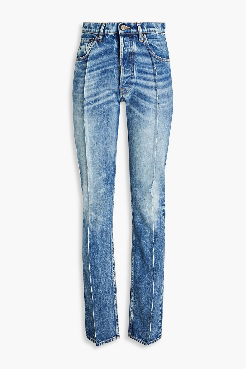 Maison Margiela - Faded high-rise straight-leg jeans - Blue - IT 40