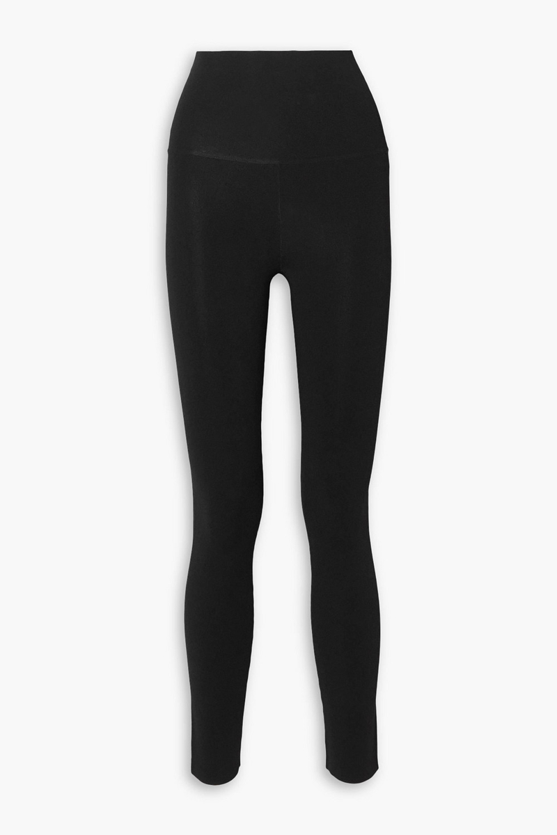 khaite - harmony stretch-jersey leggings - black - l