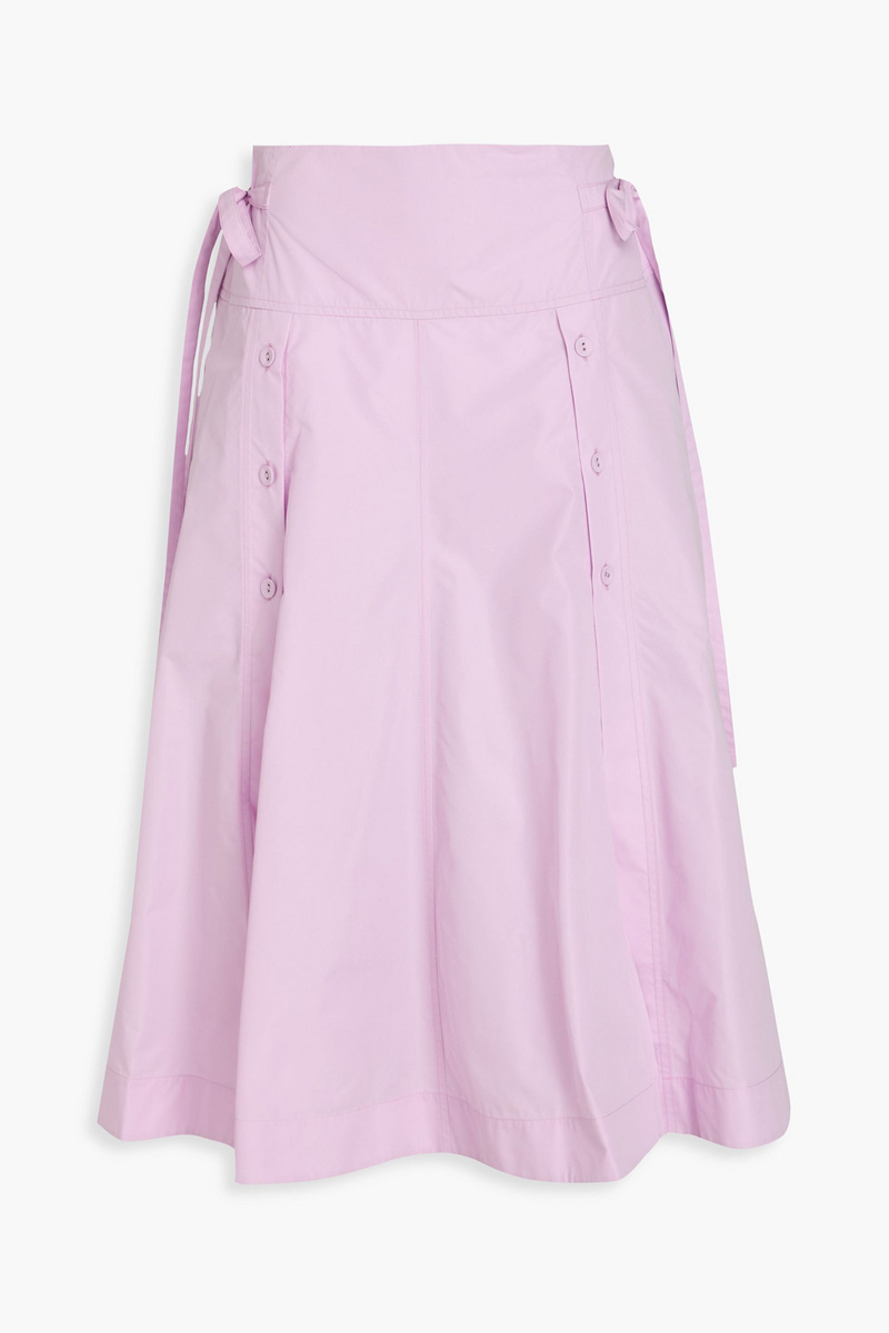 3.1 phillip lim - cotton-blend poplin midi skirt - purple - us 2