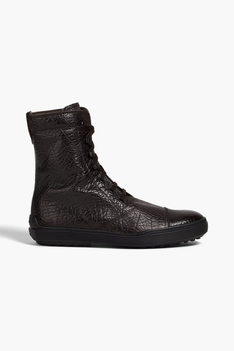 Tod's - Pebbled-leather boots - Brown - UK 9