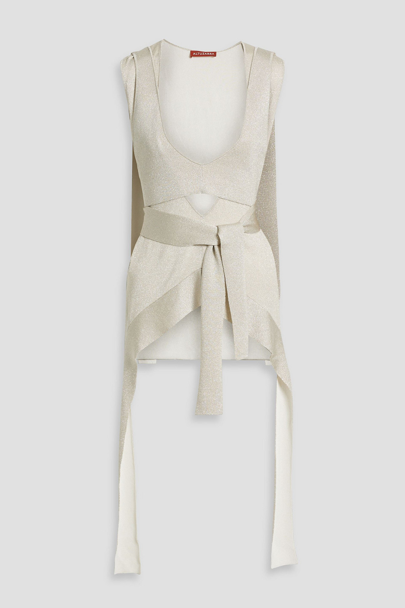 Altuzarra - Layered metallic knitted top - White - S