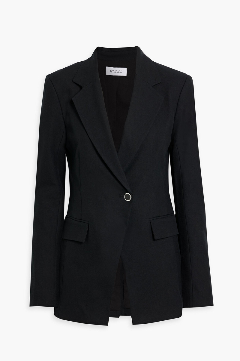 derek lam 10 crosby - noah cotton-blend twill blazer - black - us 0