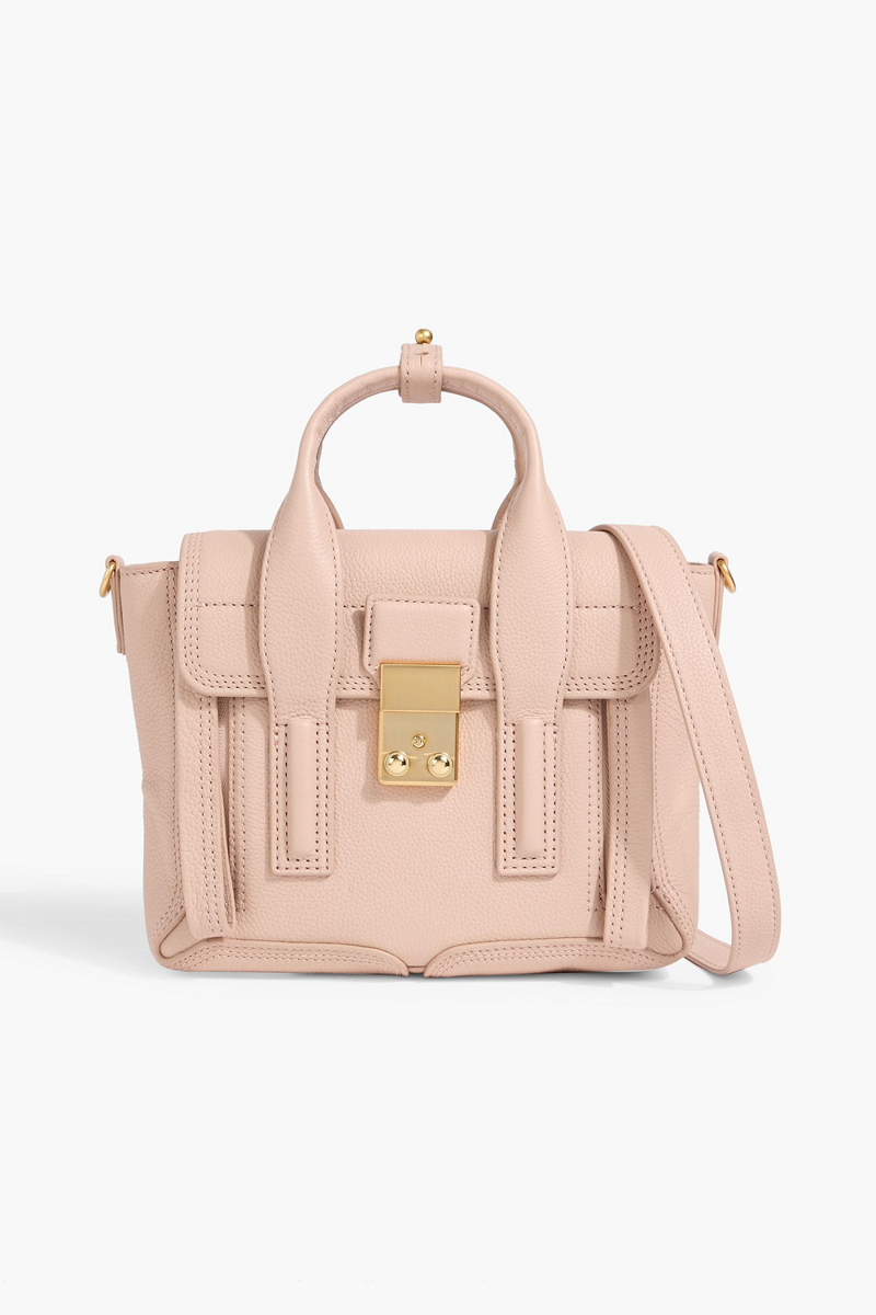 3.1 phillip lim - pashli pebbled-leather tote - pink - onesize