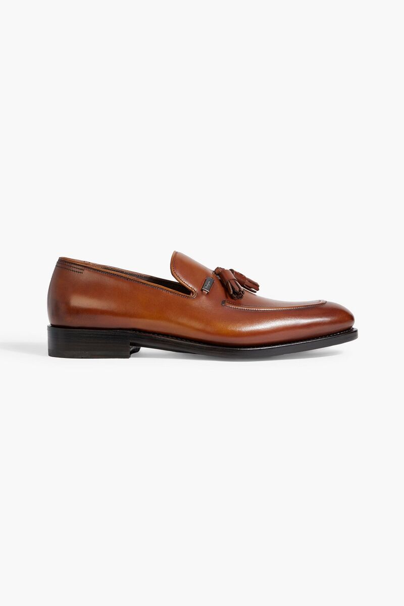 Ferragamo - Bowles tasseled leather loafers - Brown - US 8