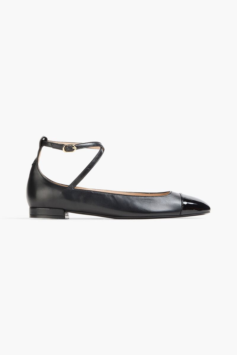 Stuart Weitzman - Smooth and patent-leather ballet flats - Black - EU 39.5