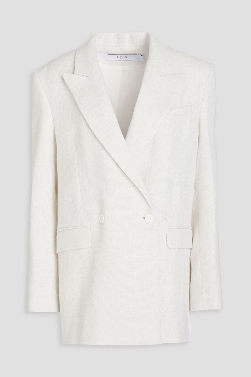 IRO - Yarita double-breasted metallic tweed blazer - White - FR 38