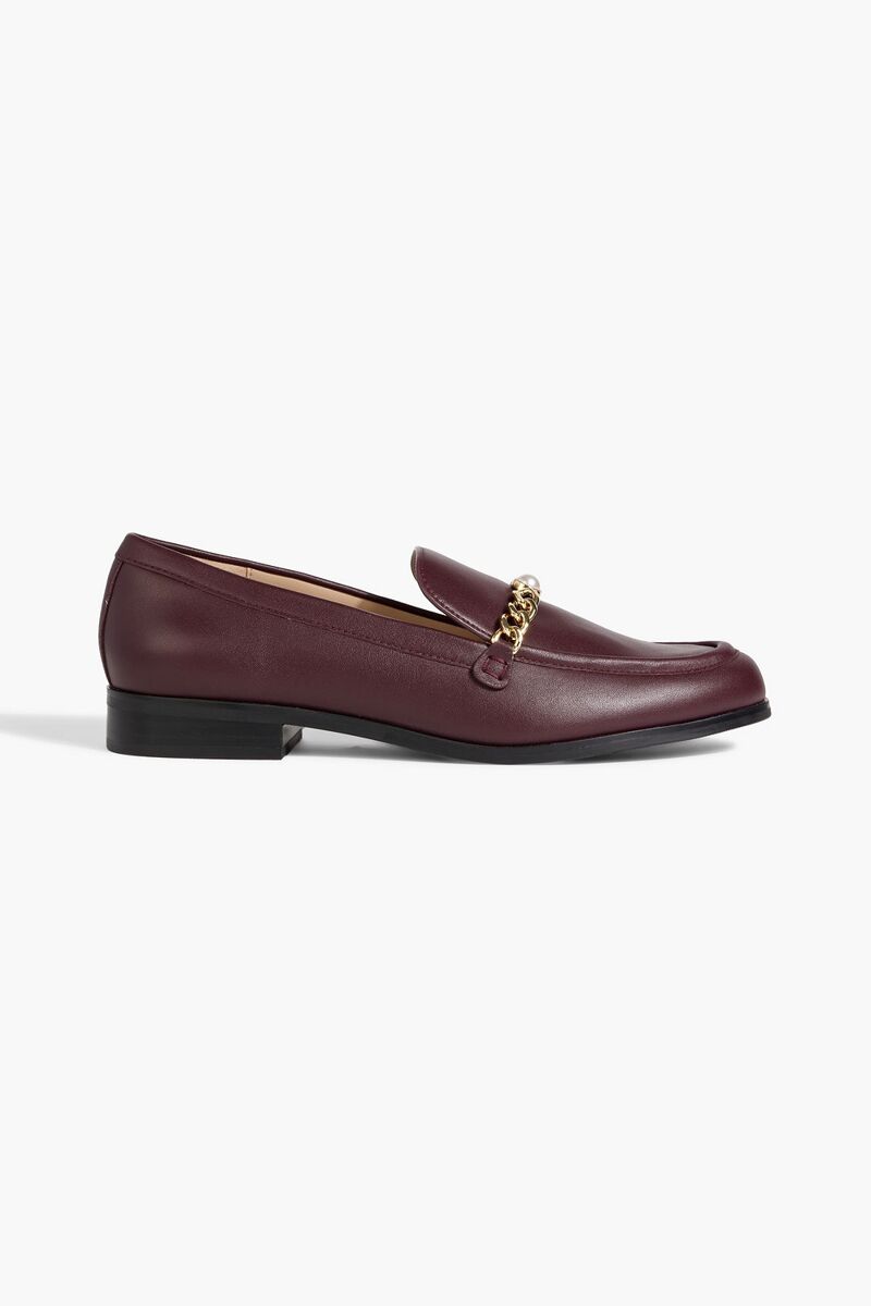 Stuart Weitzman - Owen embellished leather loafers - Purple - EU 41