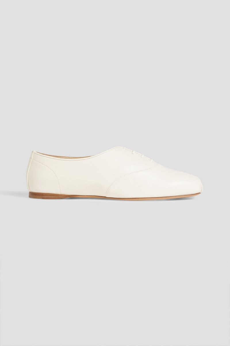 Gabriela Hearst - Maya lace-up leather flats - White - EU 40.5