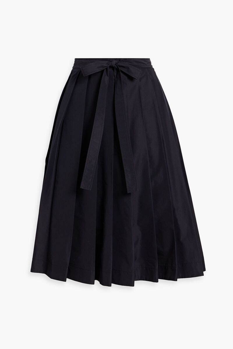 3.1 Phillip Lim - Pleated cotton-blend poplin midi skirt - Blue - US 2